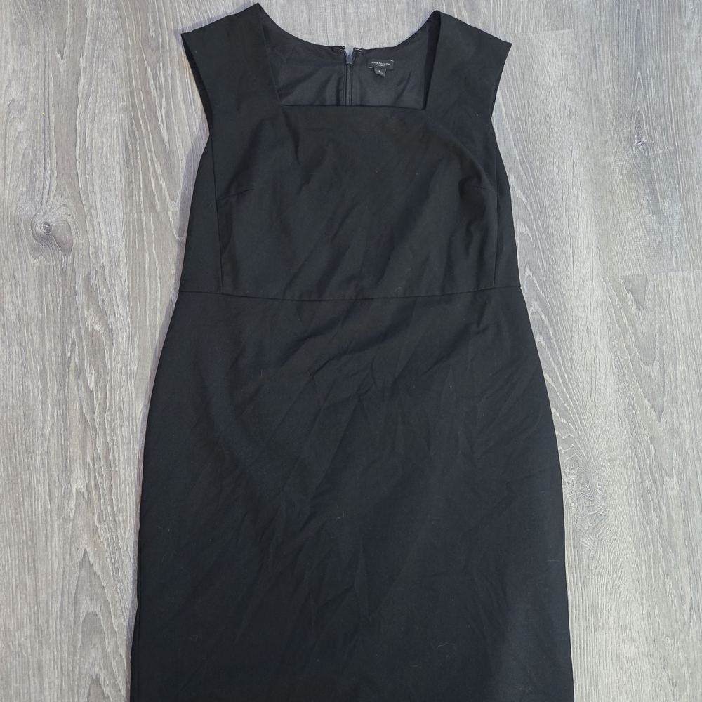 Ann Taylor Factory Black Midi Sheath Dress